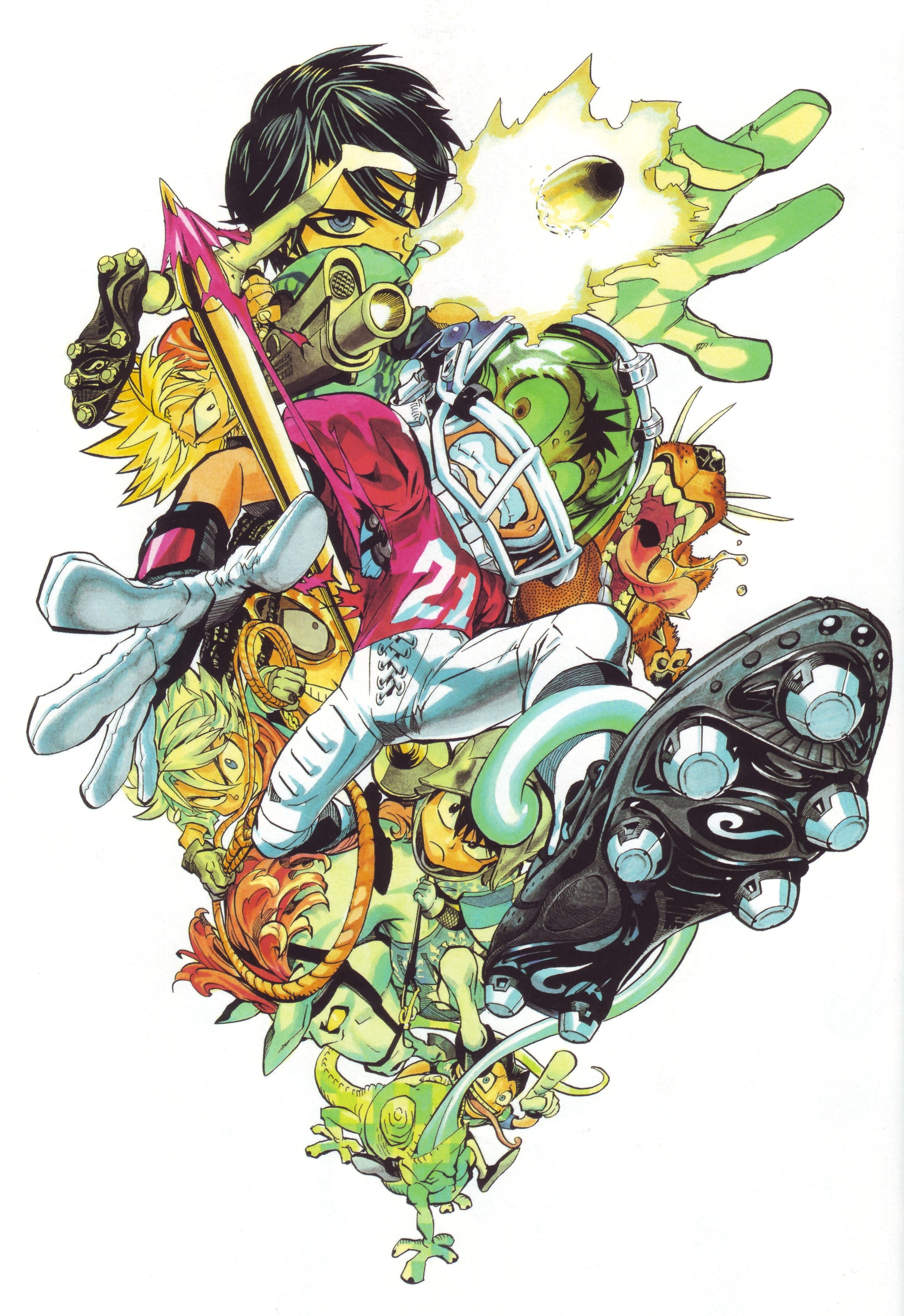 murata yuusuke eyeshield 21 habashira rui hiruma yoichi kaitani riku